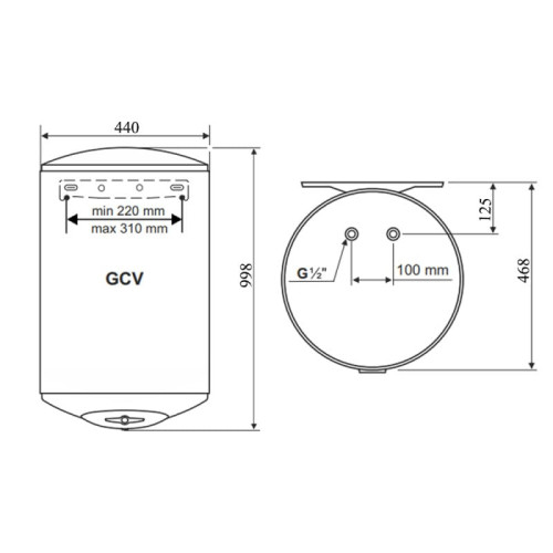 Водонагрівач Tesy Anticalc GCV 1004424D B14 TBR, GCV1004424DB14TBR